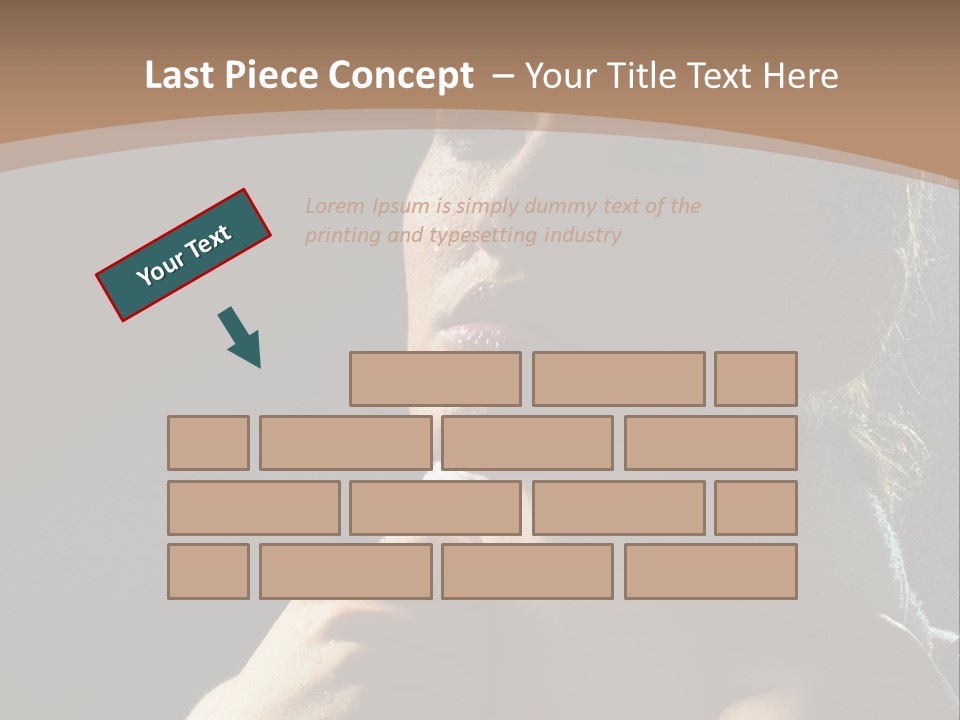 A Woman Is Drying Her Hair In The Shower PowerPoint Template