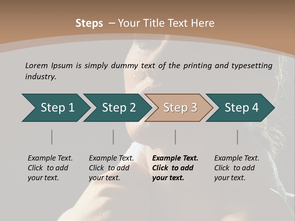 A Woman Is Drying Her Hair In The Shower PowerPoint Template