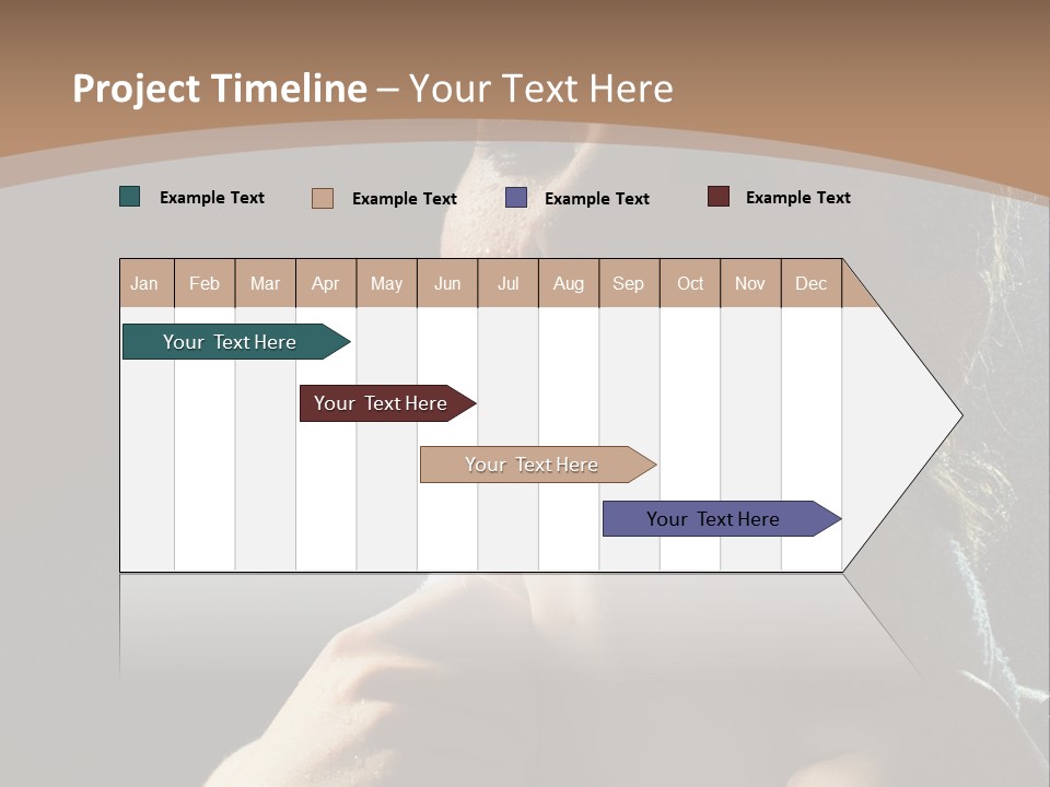 A Woman Is Drying Her Hair In The Shower PowerPoint Template