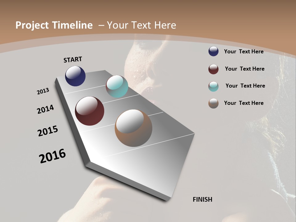A Woman Is Drying Her Hair In The Shower PowerPoint Template