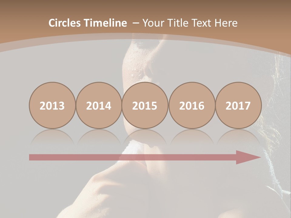 A Woman Is Drying Her Hair In The Shower PowerPoint Template