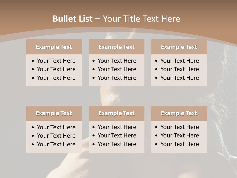 A Woman Is Drying Her Hair In The Shower PowerPoint Template