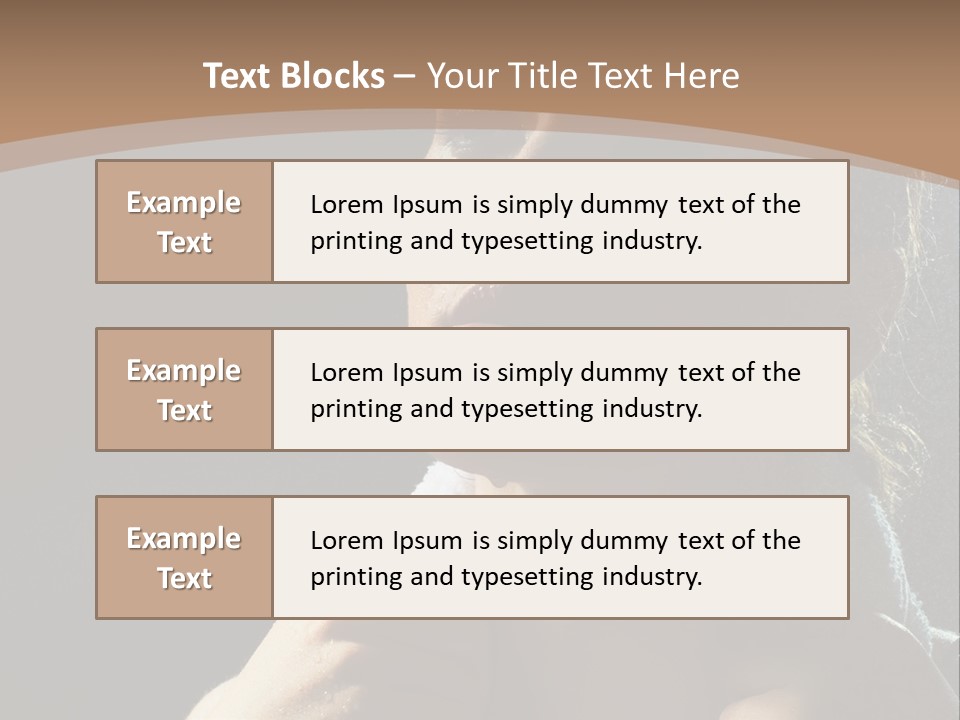 A Woman Is Drying Her Hair In The Shower PowerPoint Template