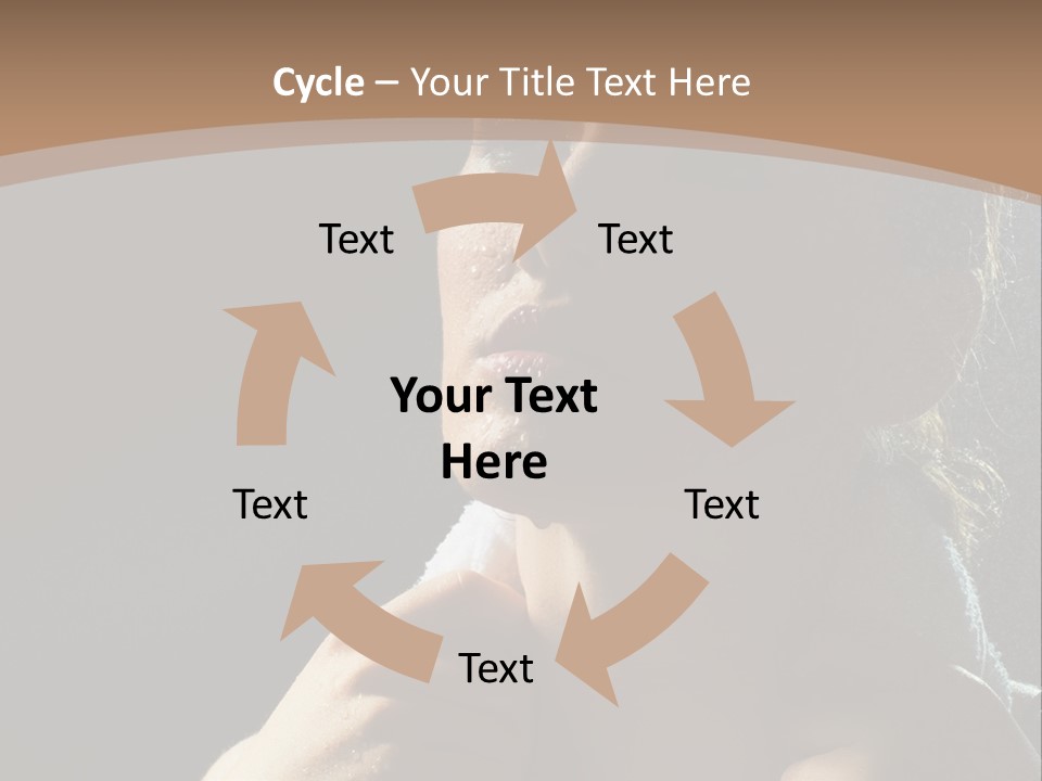 A Woman Is Drying Her Hair In The Shower PowerPoint Template