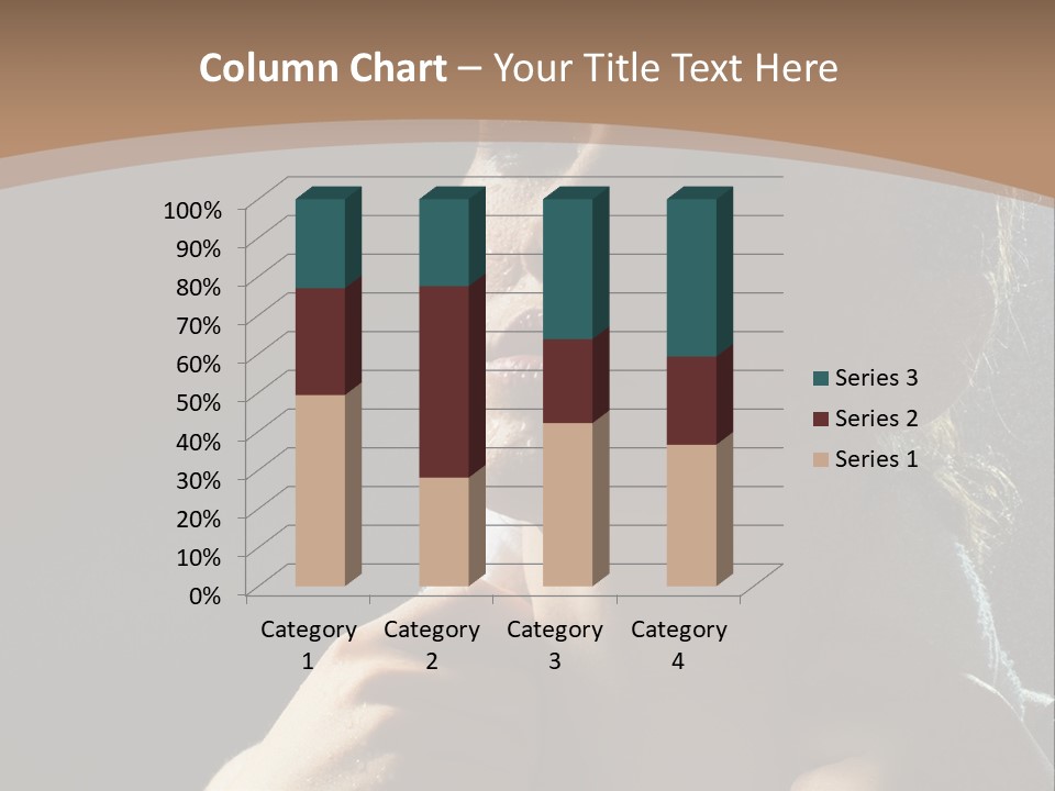 A Woman Is Drying Her Hair In The Shower PowerPoint Template