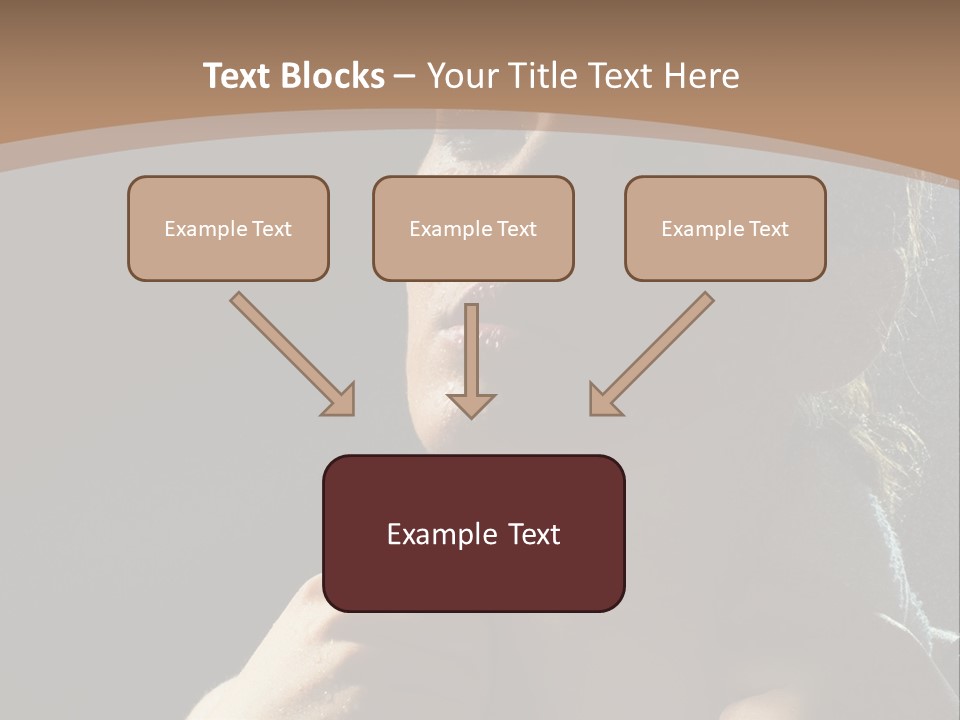 A Woman Is Drying Her Hair In The Shower PowerPoint Template