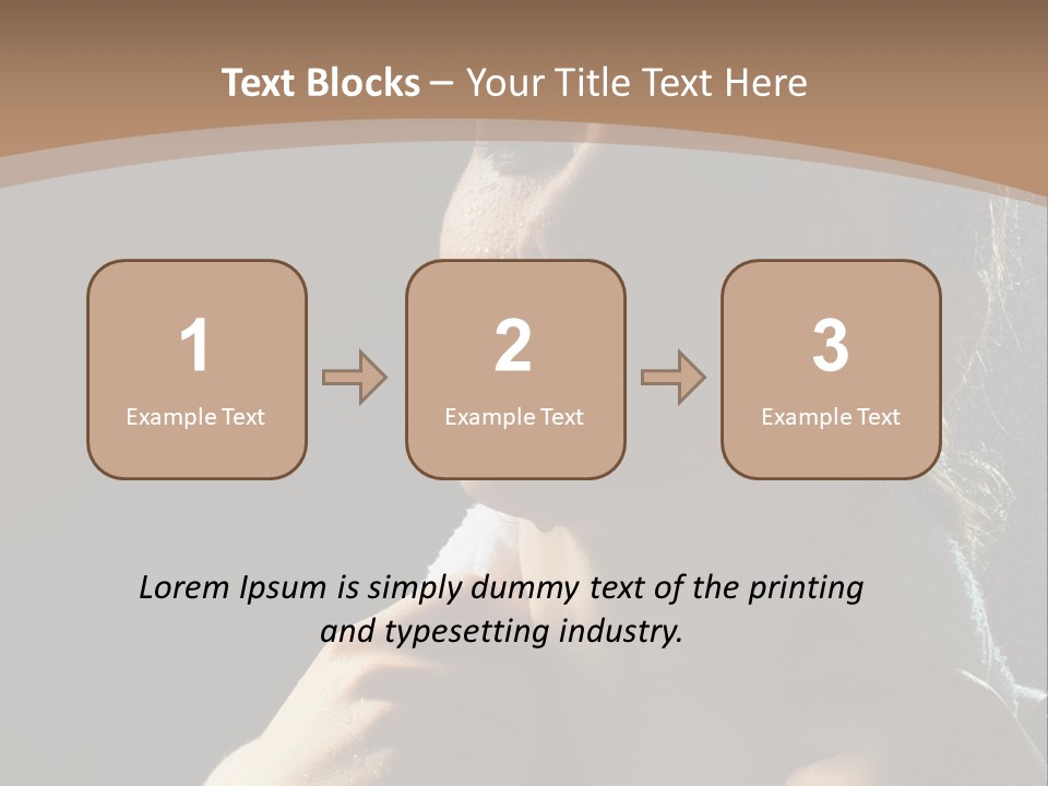 A Woman Is Drying Her Hair In The Shower PowerPoint Template