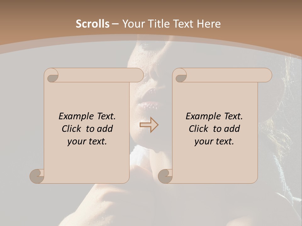 A Woman Is Drying Her Hair In The Shower PowerPoint Template