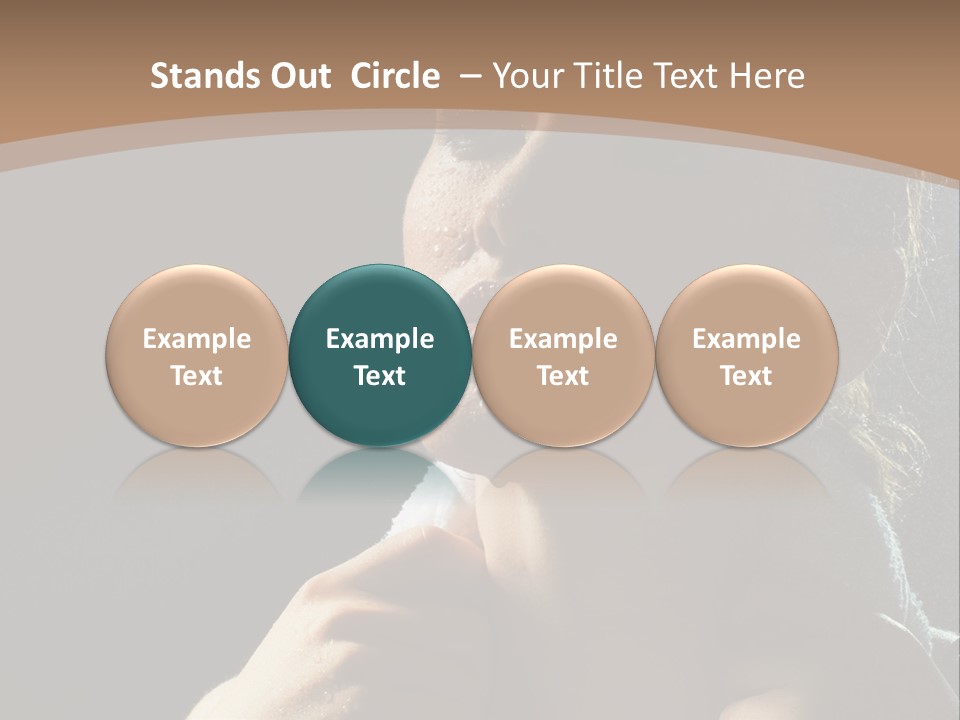 A Woman Is Drying Her Hair In The Shower PowerPoint Template