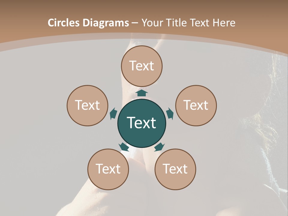 A Woman Is Drying Her Hair In The Shower PowerPoint Template