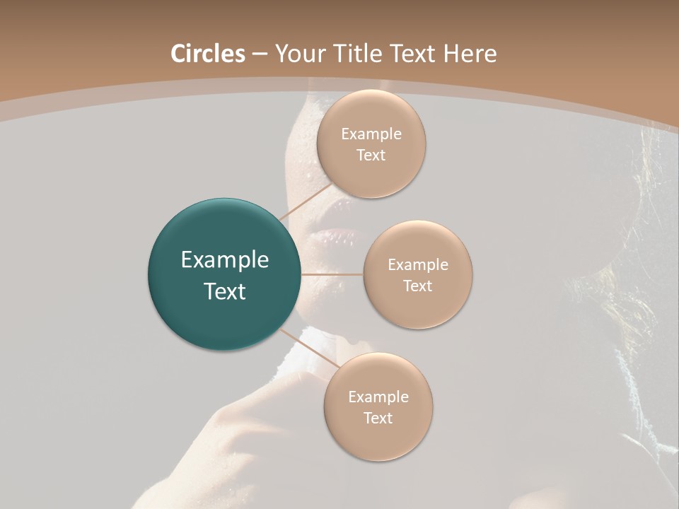 A Woman Is Drying Her Hair In The Shower PowerPoint Template