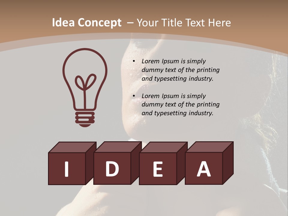 A Woman Is Drying Her Hair In The Shower PowerPoint Template