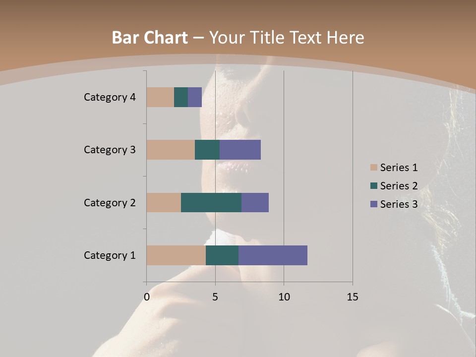 A Woman Is Drying Her Hair In The Shower PowerPoint Template