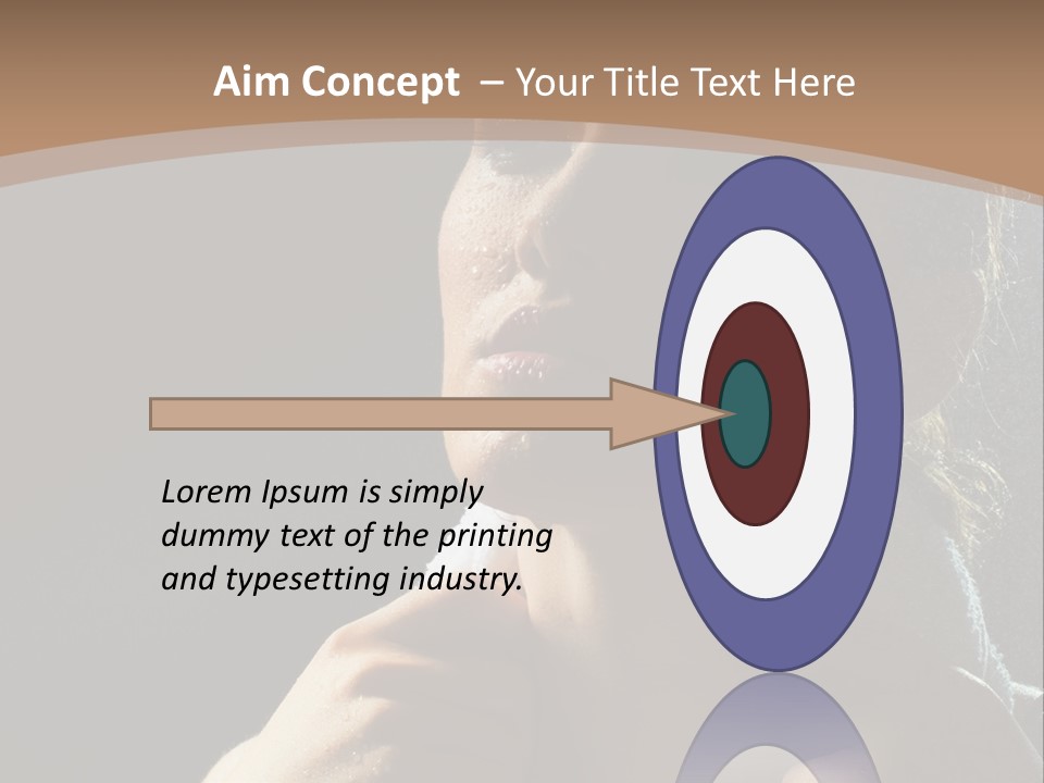 A Woman Is Drying Her Hair In The Shower PowerPoint Template