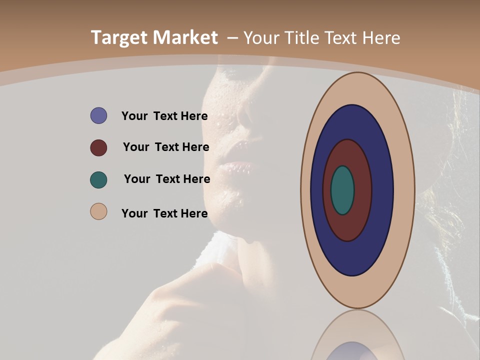 A Woman Is Drying Her Hair In The Shower PowerPoint Template