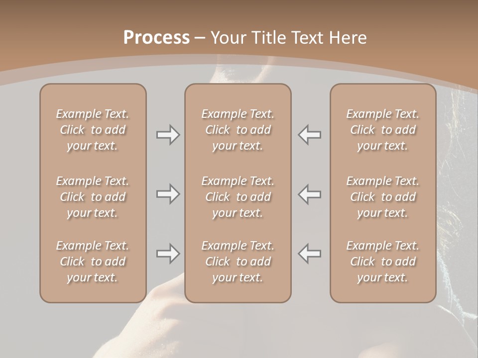 A Woman Is Drying Her Hair In The Shower PowerPoint Template