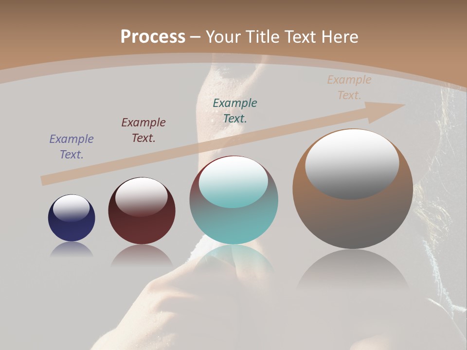 A Woman Is Drying Her Hair In The Shower PowerPoint Template