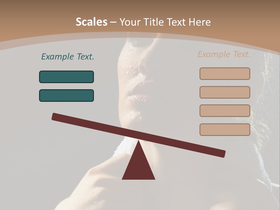 A Woman Is Drying Her Hair In The Shower PowerPoint Template