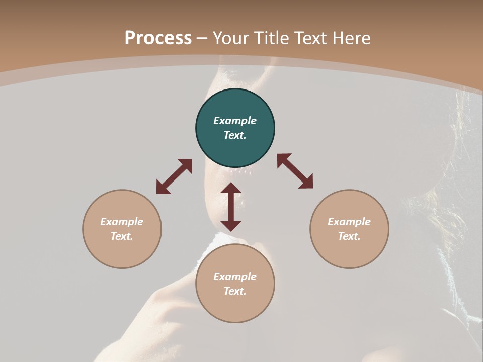 A Woman Is Drying Her Hair In The Shower PowerPoint Template