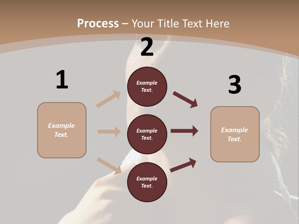 A Woman Is Drying Her Hair In The Shower PowerPoint Template