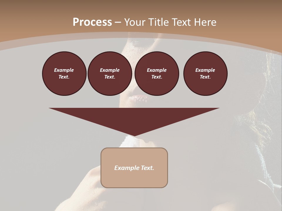 A Woman Is Drying Her Hair In The Shower PowerPoint Template