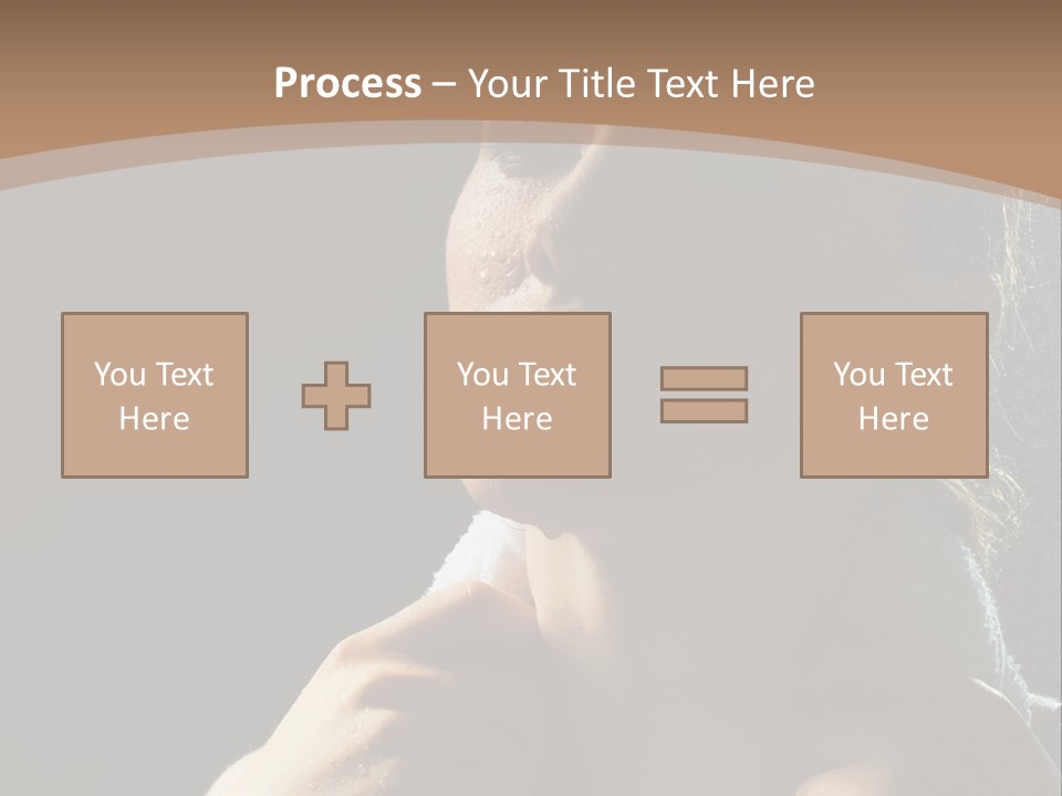 A Woman Is Drying Her Hair In The Shower PowerPoint Template