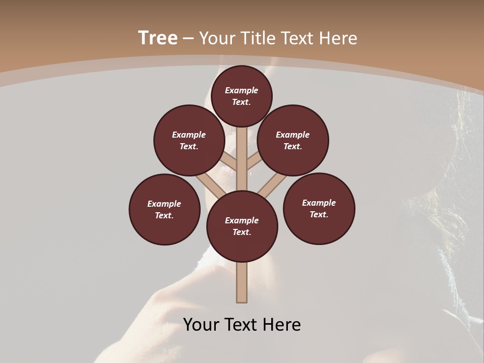 A Woman Is Drying Her Hair In The Shower PowerPoint Template