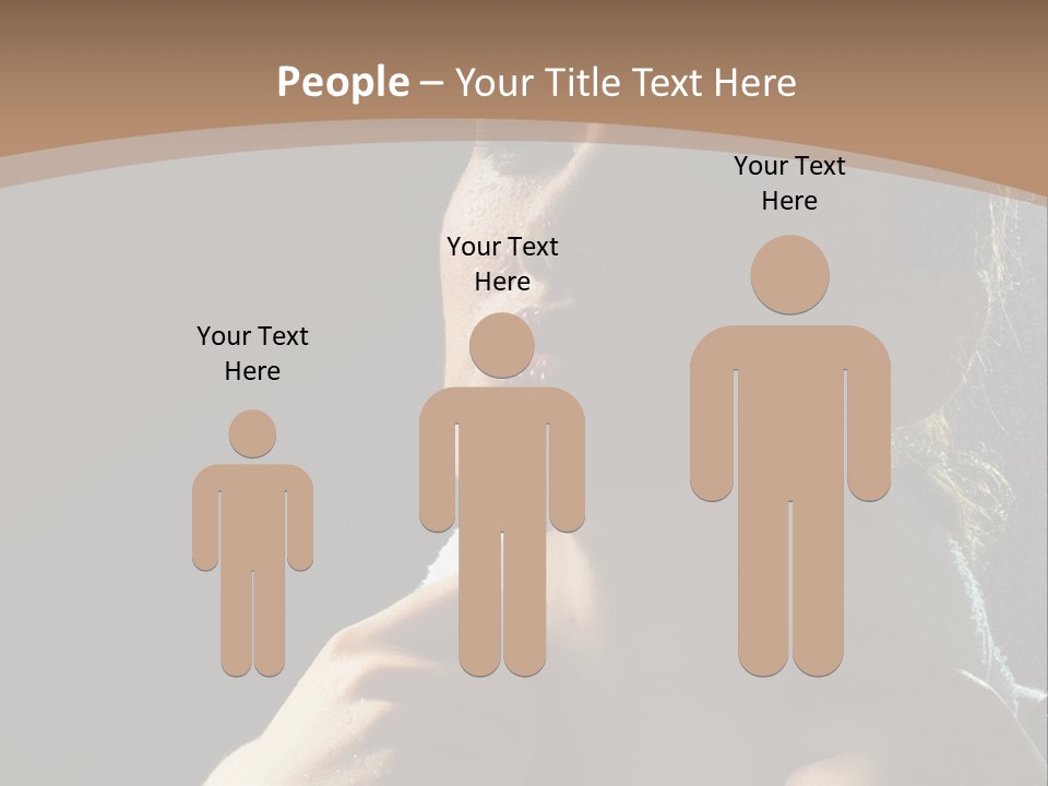 A Woman Is Drying Her Hair In The Shower PowerPoint Template