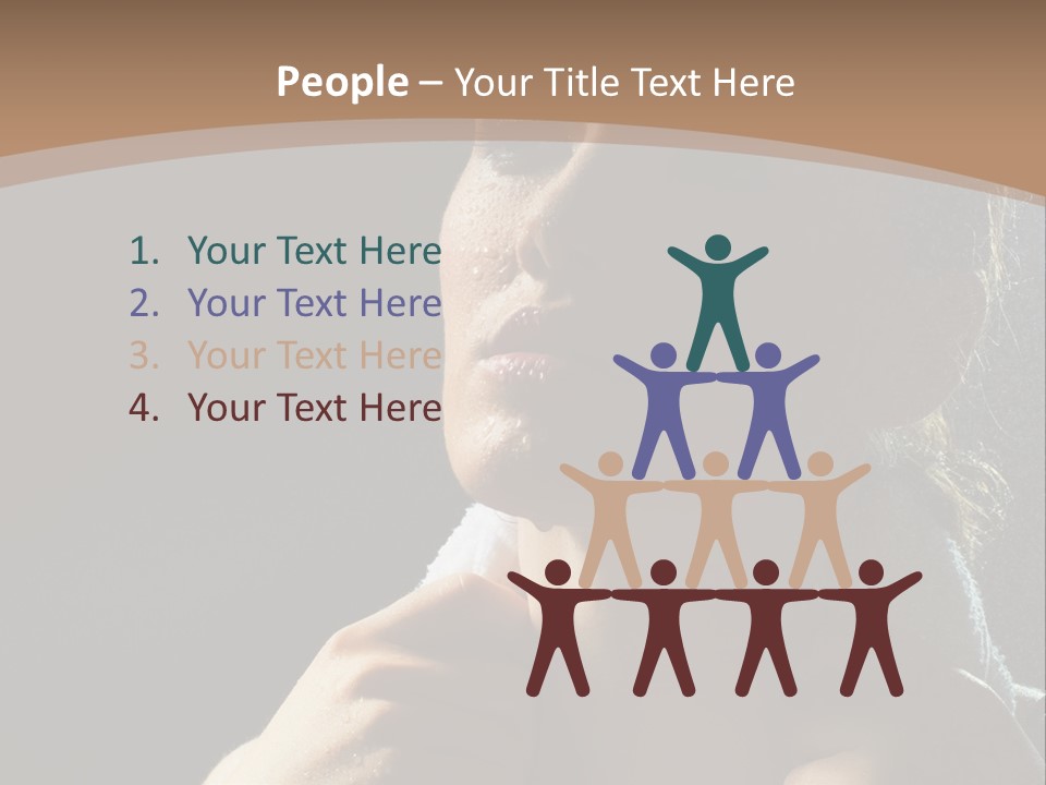 A Woman Is Drying Her Hair In The Shower PowerPoint Template