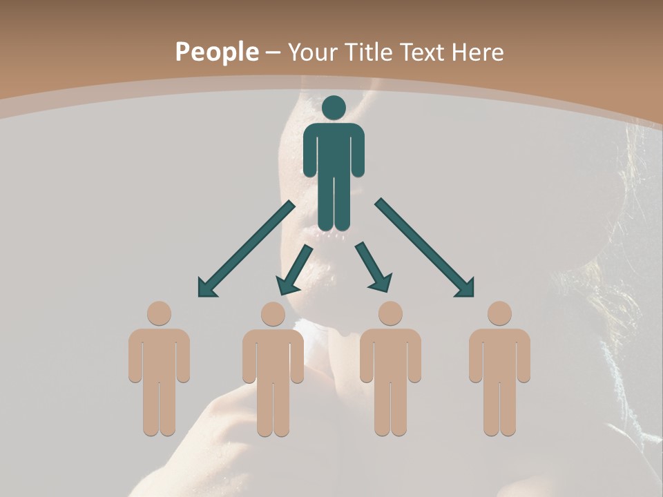 A Woman Is Drying Her Hair In The Shower PowerPoint Template