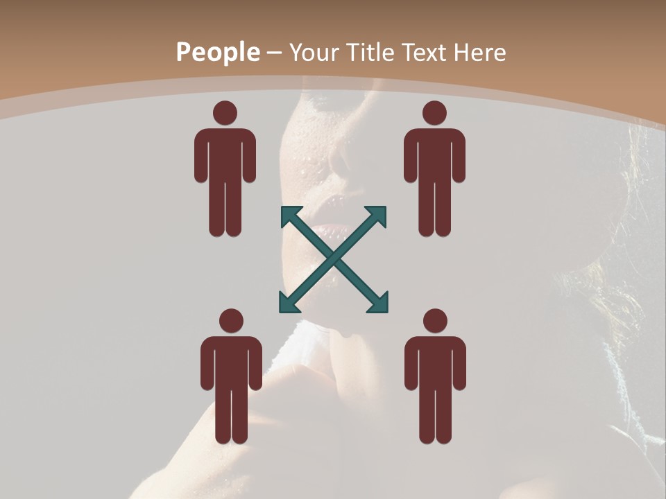 A Woman Is Drying Her Hair In The Shower PowerPoint Template