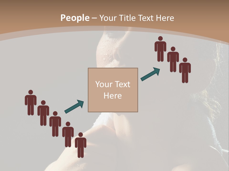 A Woman Is Drying Her Hair In The Shower PowerPoint Template