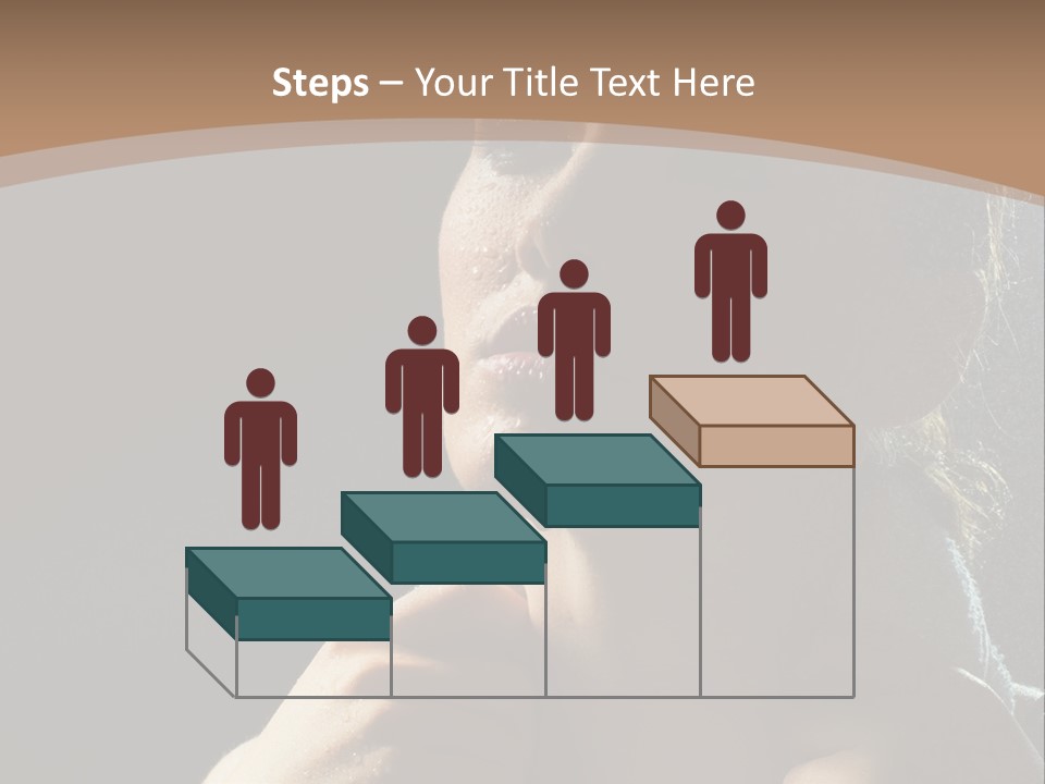 A Woman Is Drying Her Hair In The Shower PowerPoint Template