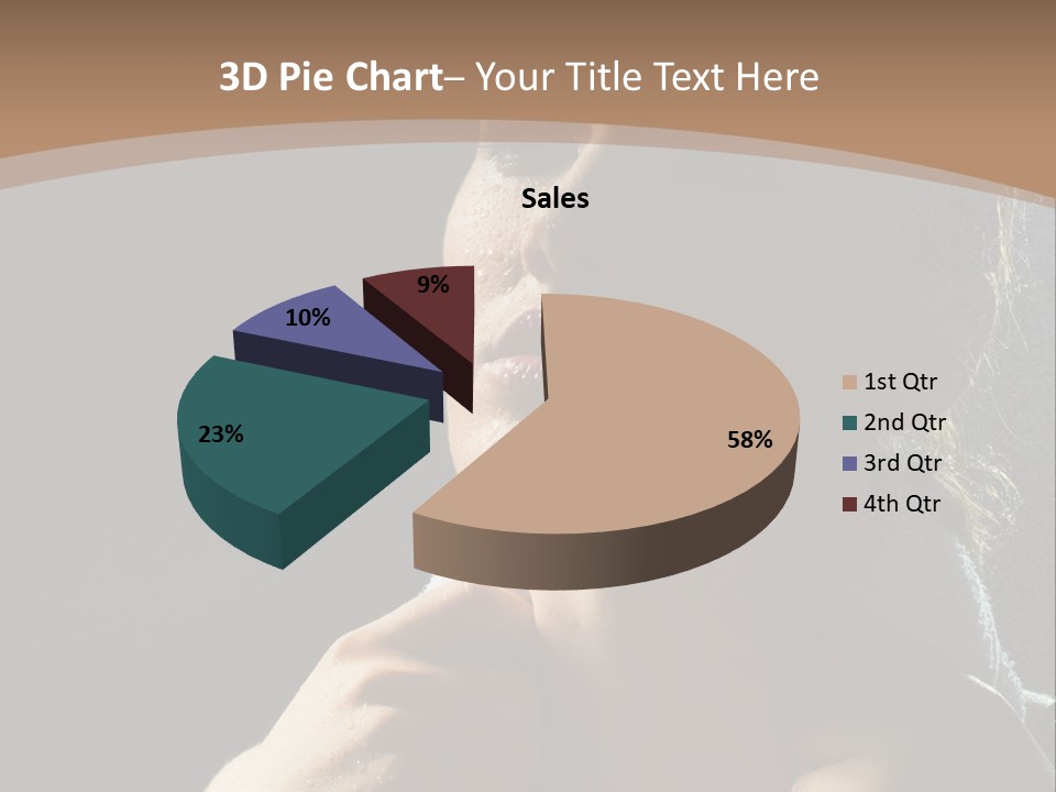 A Woman Is Drying Her Hair In The Shower PowerPoint Template