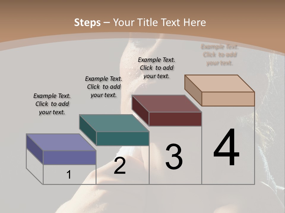 A Woman Is Drying Her Hair In The Shower PowerPoint Template