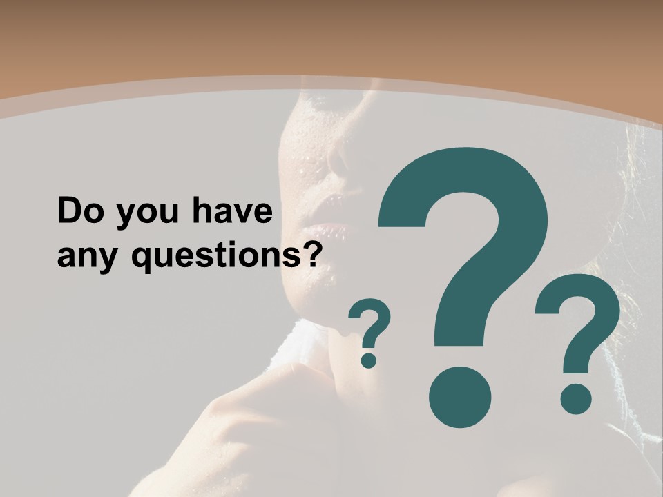 A Woman Is Drying Her Hair In The Shower PowerPoint Template