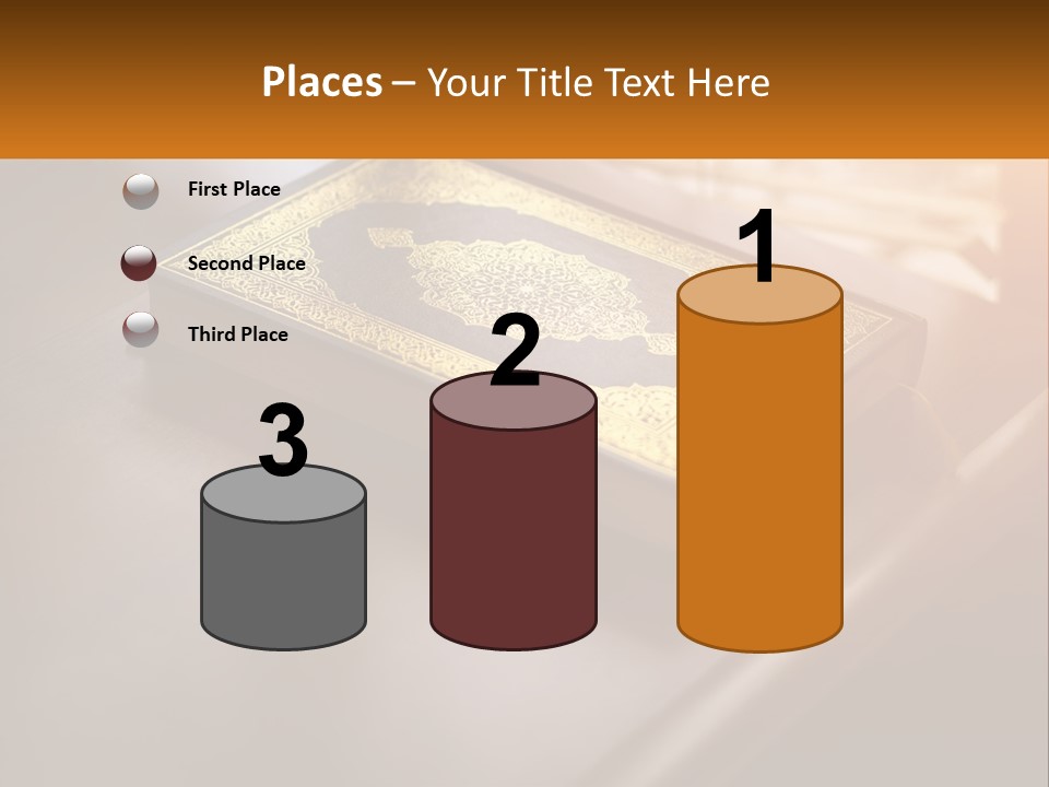 A Book Sitting On Top Of A Wooden Table PowerPoint Template