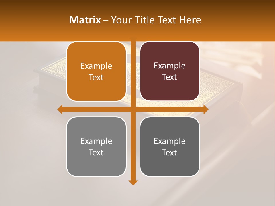 A Book Sitting On Top Of A Wooden Table PowerPoint Template