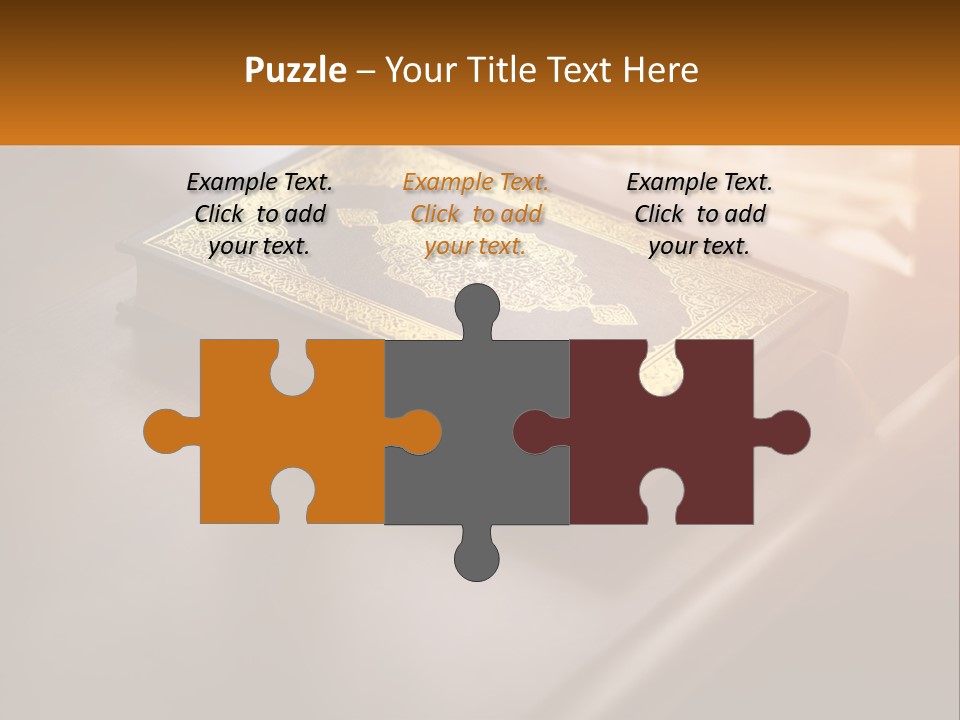 A Book Sitting On Top Of A Wooden Table PowerPoint Template