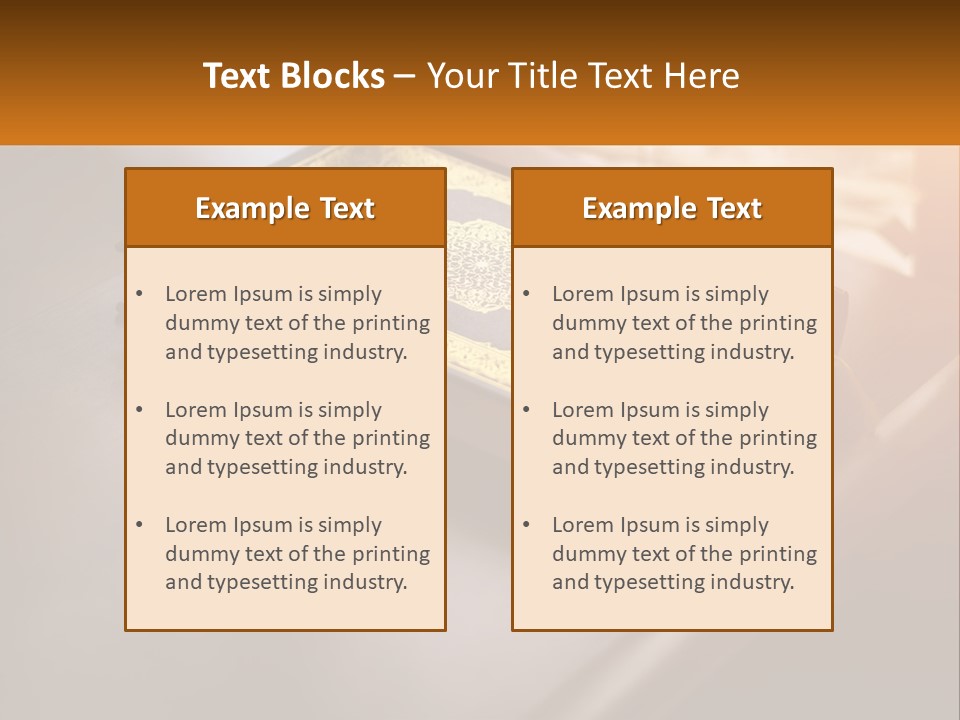 A Book Sitting On Top Of A Wooden Table PowerPoint Template