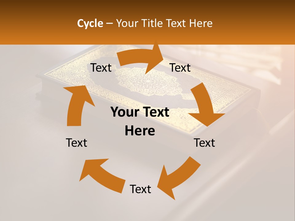 A Book Sitting On Top Of A Wooden Table PowerPoint Template