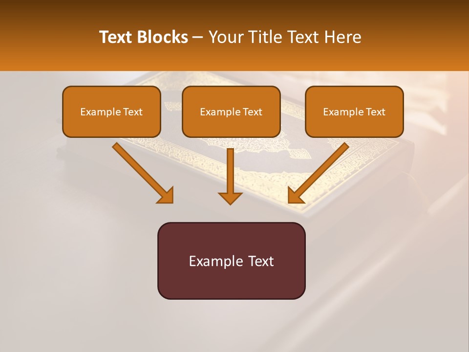 A Book Sitting On Top Of A Wooden Table PowerPoint Template