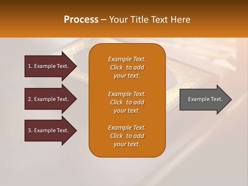 A Book Sitting On Top Of A Wooden Table PowerPoint Template