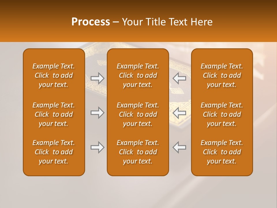 A Book Sitting On Top Of A Wooden Table PowerPoint Template