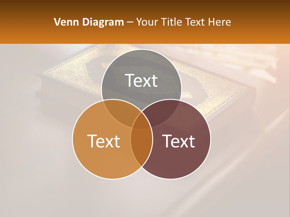 A Book Sitting On Top Of A Wooden Table PowerPoint Template