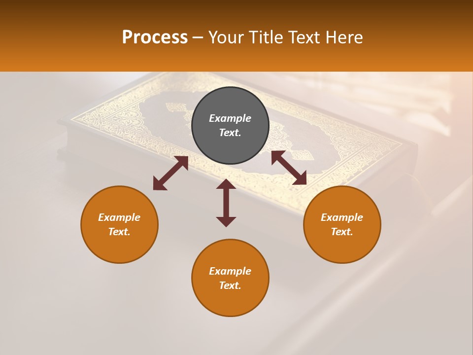 A Book Sitting On Top Of A Wooden Table PowerPoint Template
