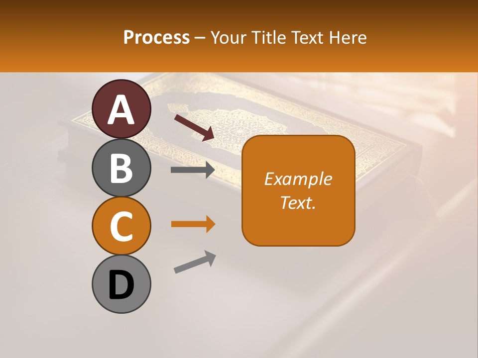 A Book Sitting On Top Of A Wooden Table PowerPoint Template