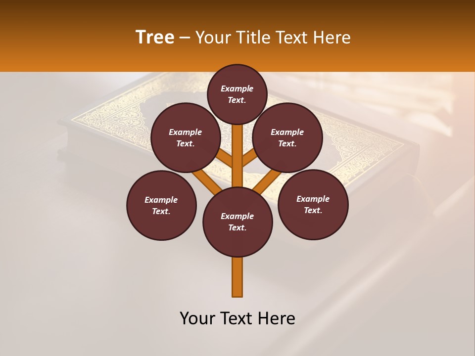 A Book Sitting On Top Of A Wooden Table PowerPoint Template