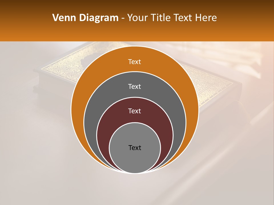 A Book Sitting On Top Of A Wooden Table PowerPoint Template