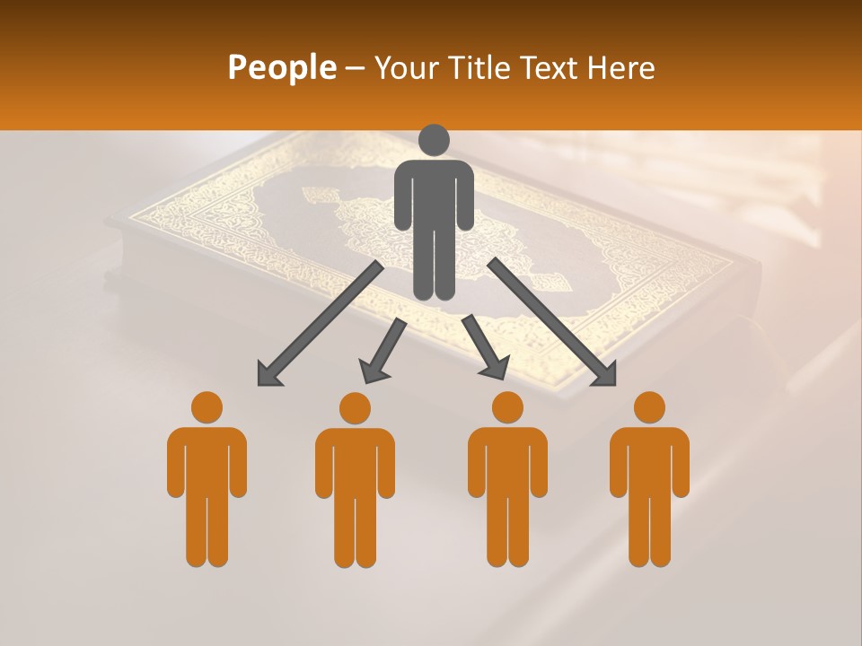 A Book Sitting On Top Of A Wooden Table PowerPoint Template